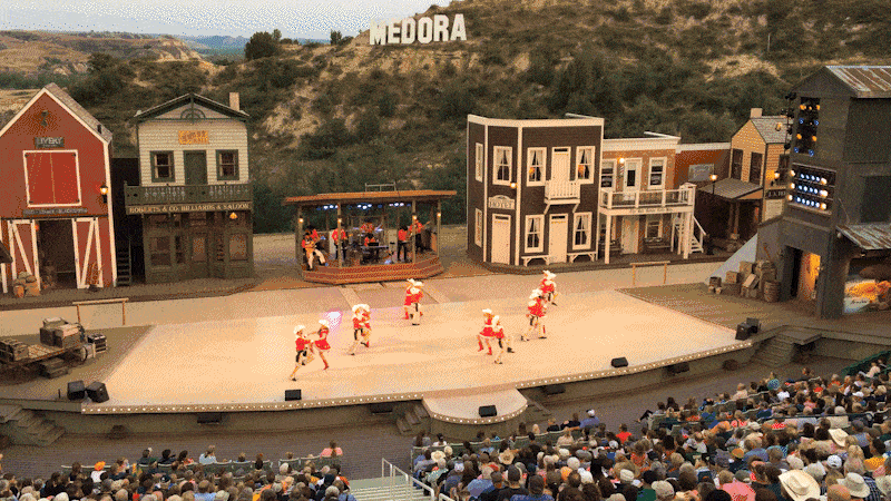 GIF of different concerts and musical stage productions in North Dakota