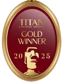 Gold TITAN Business Award Logo