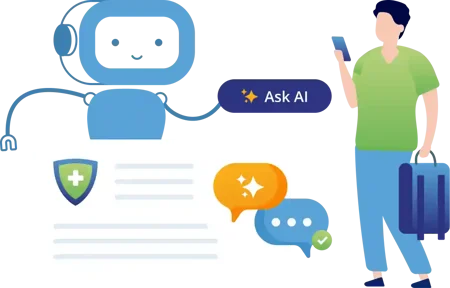 Digital technology for travel insurance