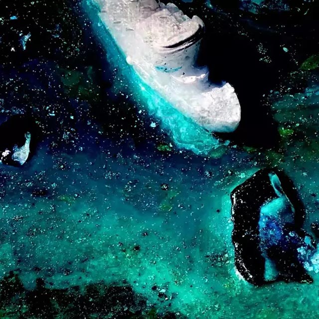 An artistic interpretation of outer space.