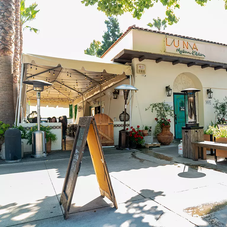 An outside view of Luna Mexican Kitchen.