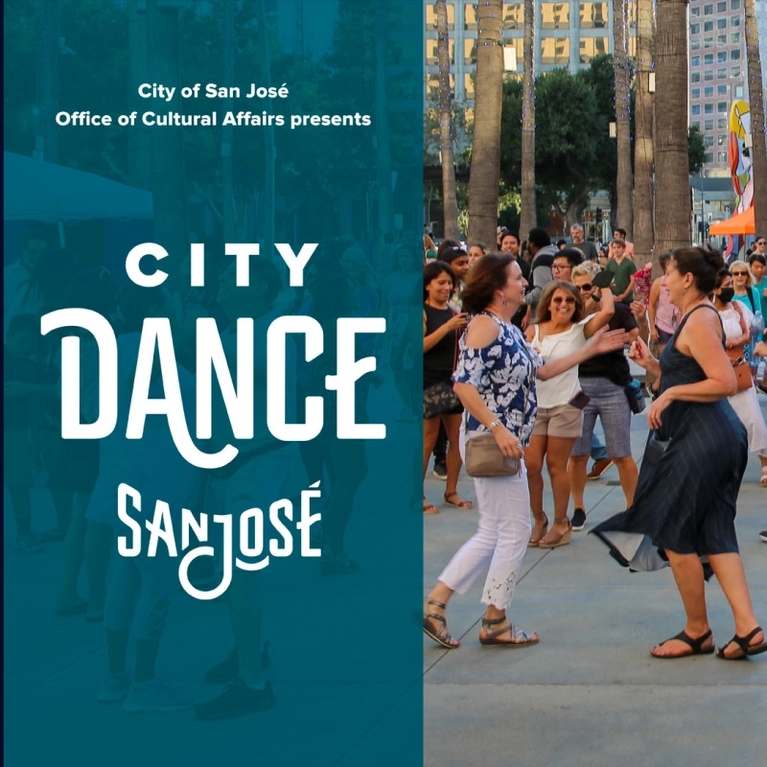 People dancing outside in San Jose.