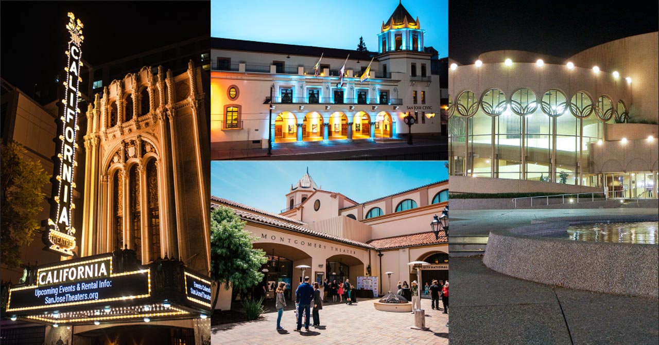 A collage of theatre images.