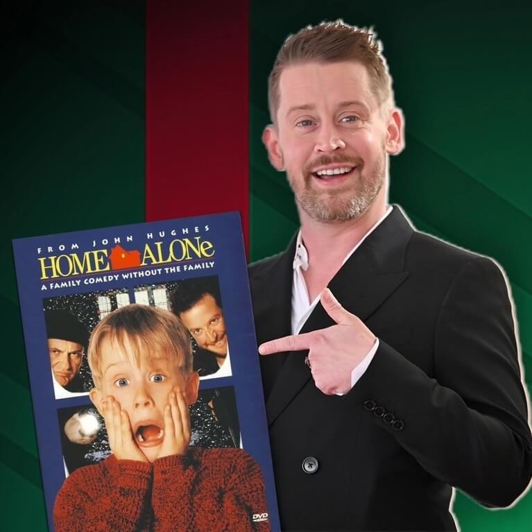 A Nostalgic Night with Macaulay Culkin: Home Alone 35th Anniversary; film still and event title.