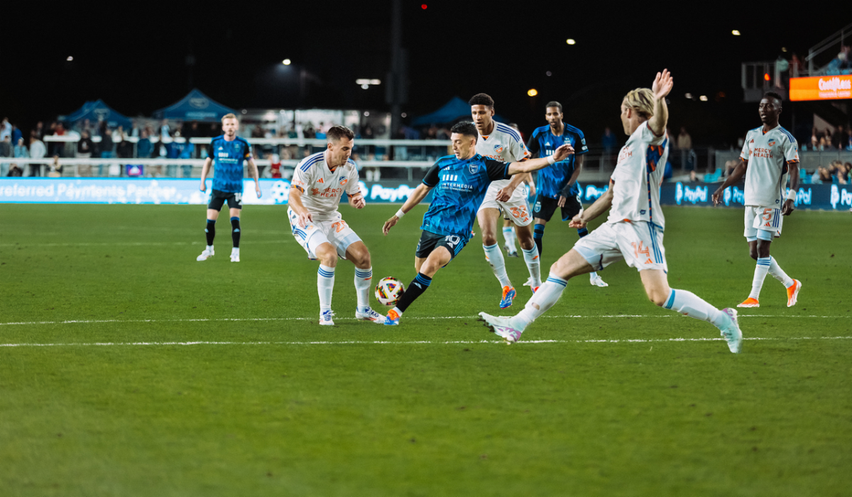 San Jose Earthquakes at a match at PayPal Park.