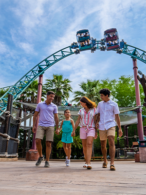 A family at Busch Gardens