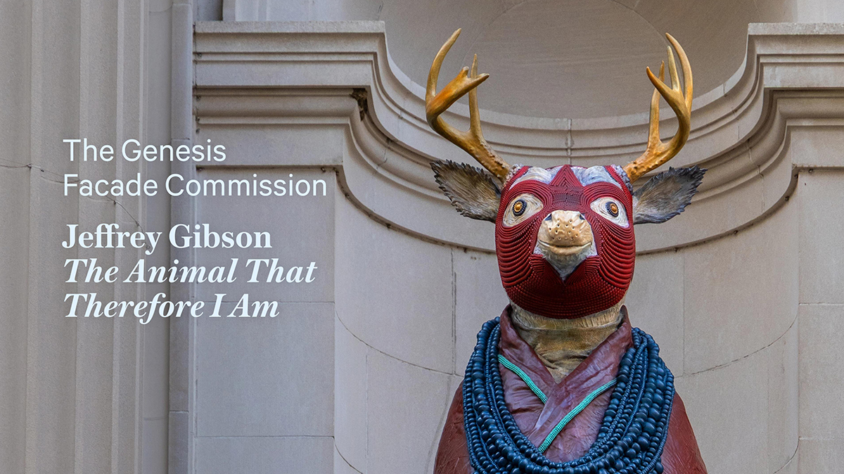 The Genesis Facade Commission: Jeffrey Gibson, The Animal That Therefore I Am