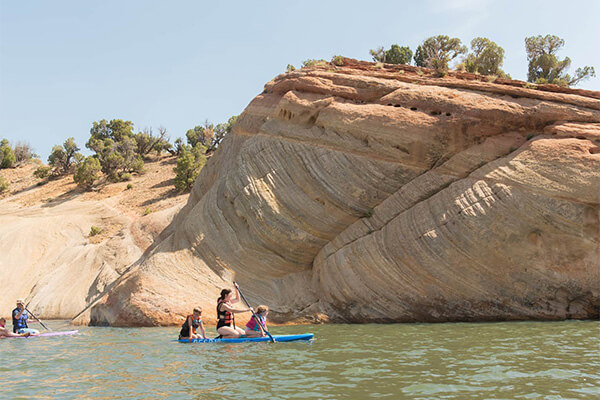paddleboarding at red fleet state park