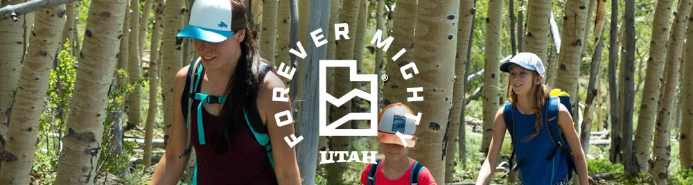 forever mighty a family hiking through the woods