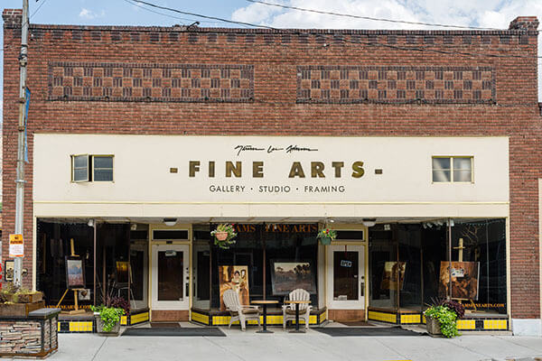 a fine arts store in a brick building in helper, ut