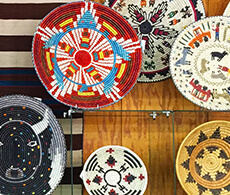 a close up shot of indigenous souvenirs