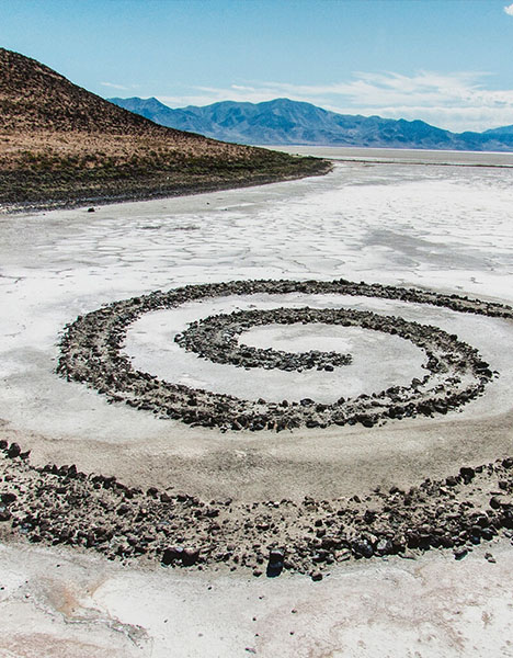 An spiral design on sand
