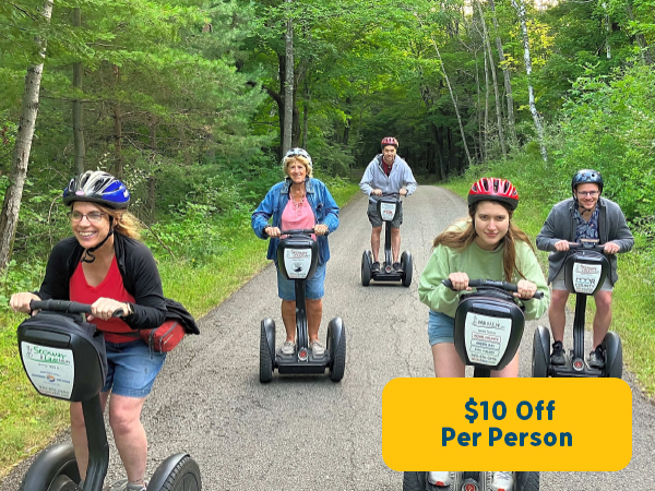 group of people on guided segway tour