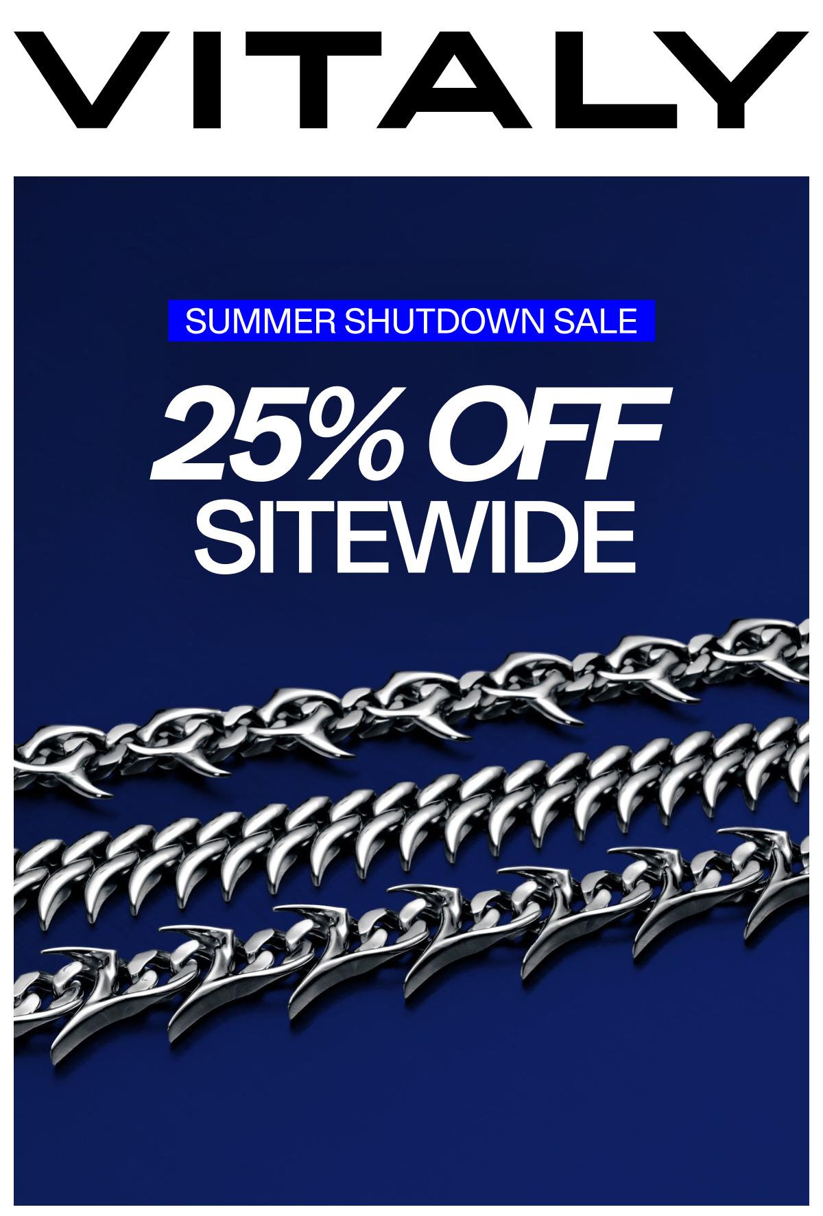 25% OFF SITEWIDE