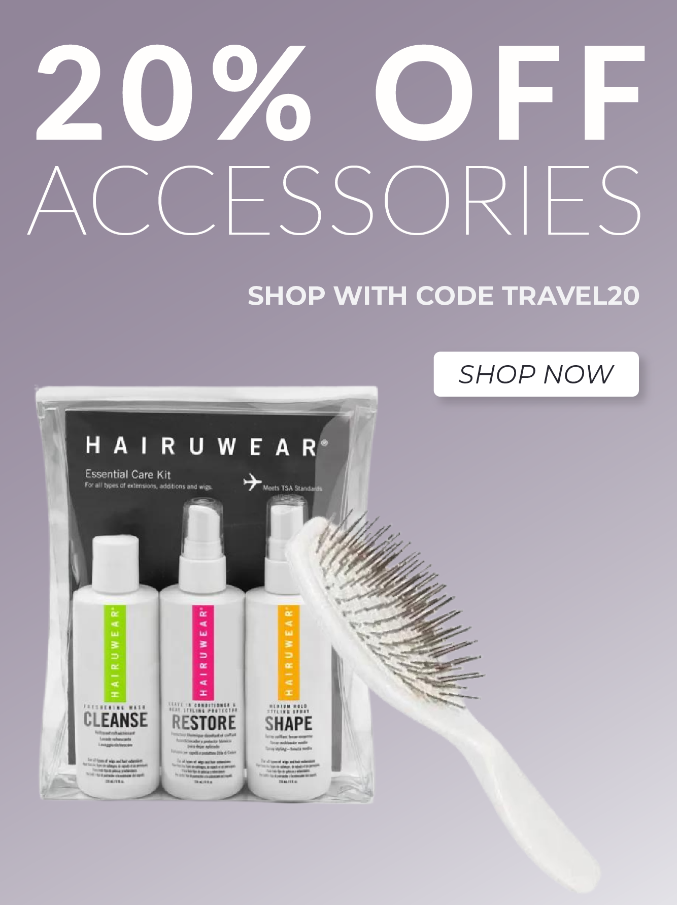 20% Off Accessories today only! Shop with code Travel20.