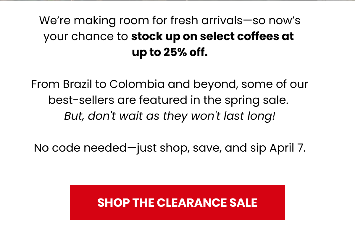 Shop the Clearance Sale