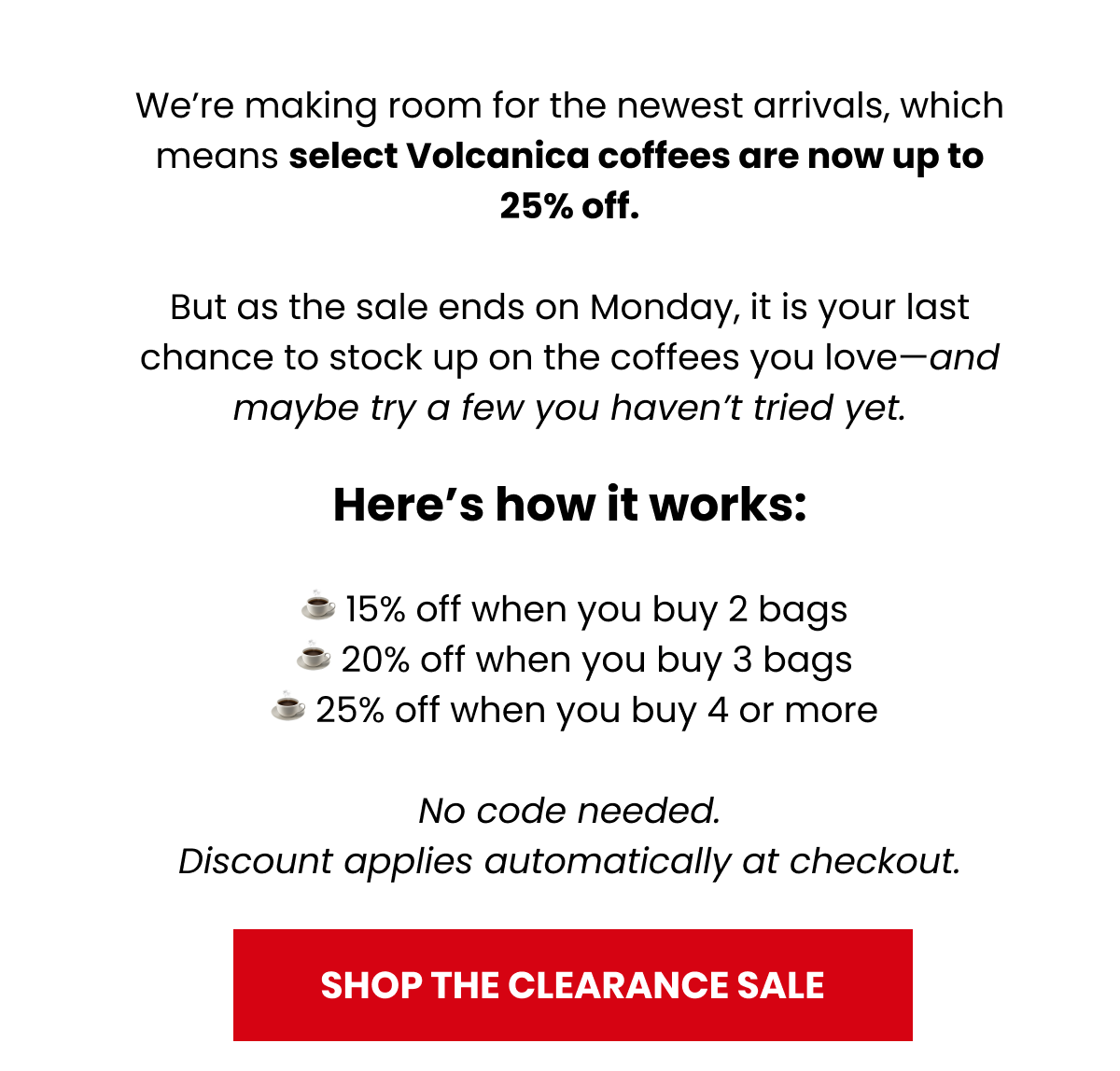 Shop the Clearance Sale