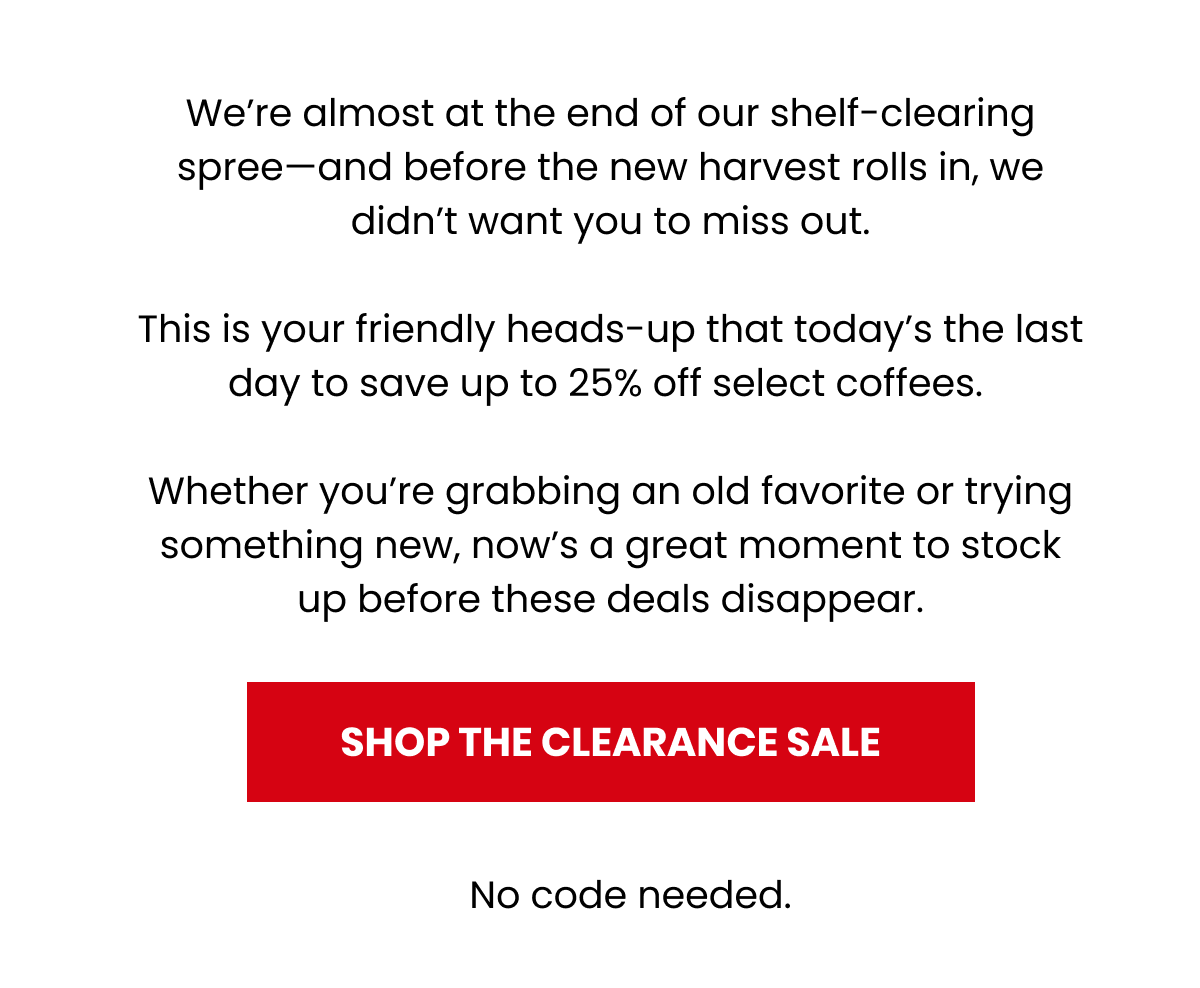 Shop the Clearance Sale