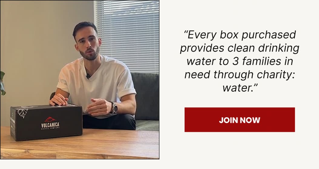 “Every box purchased provides clean drinking water to 3 families in need through charity: water.”