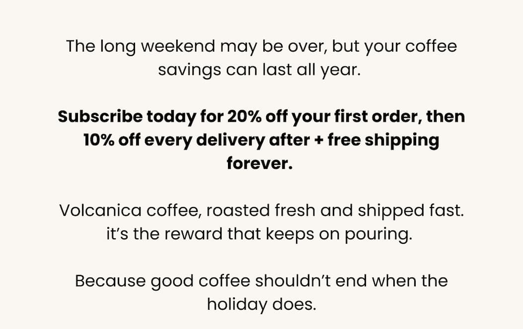 20% OFF your first subscription order