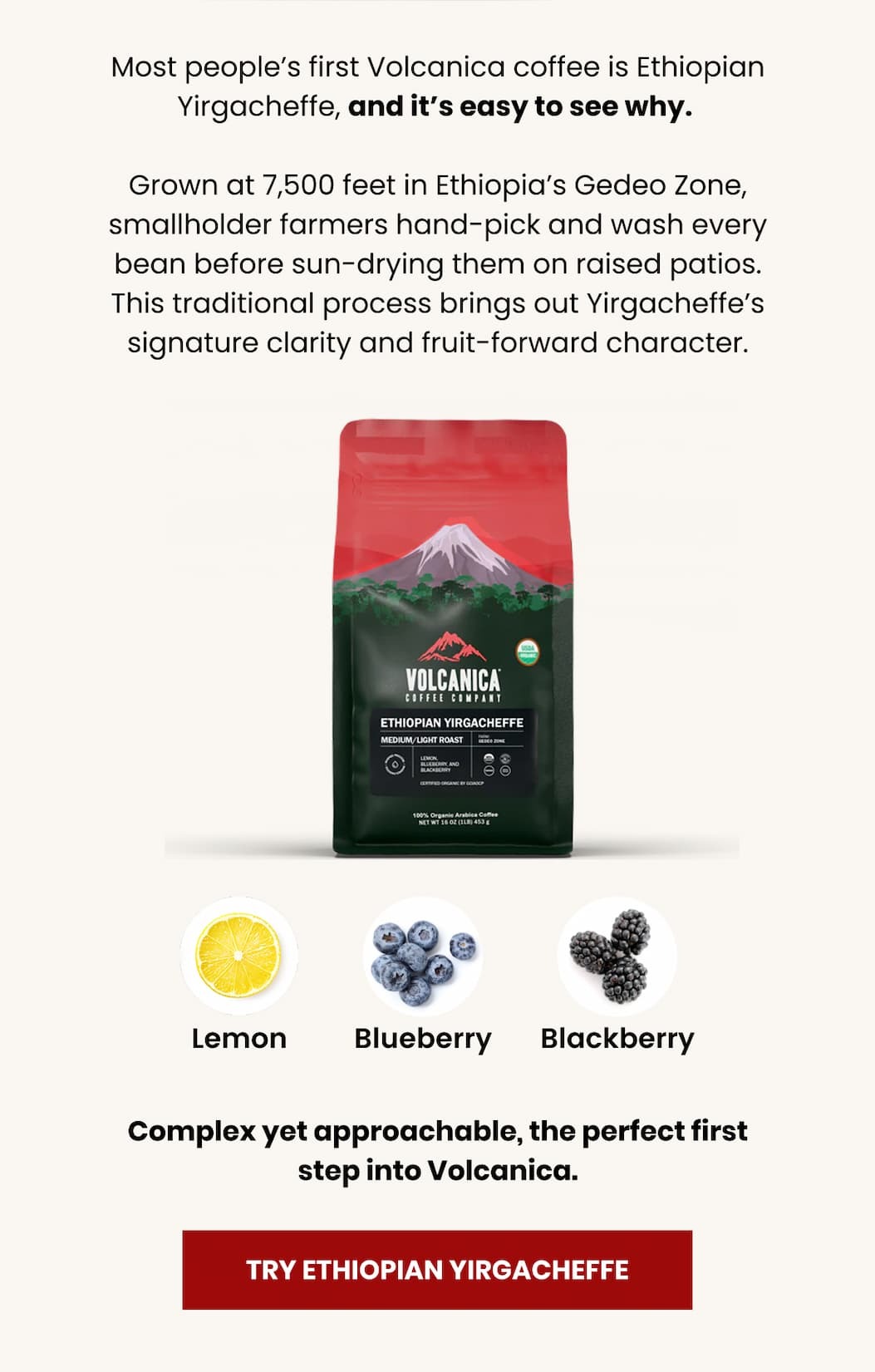 Try Ethiopian Yirgacheffe