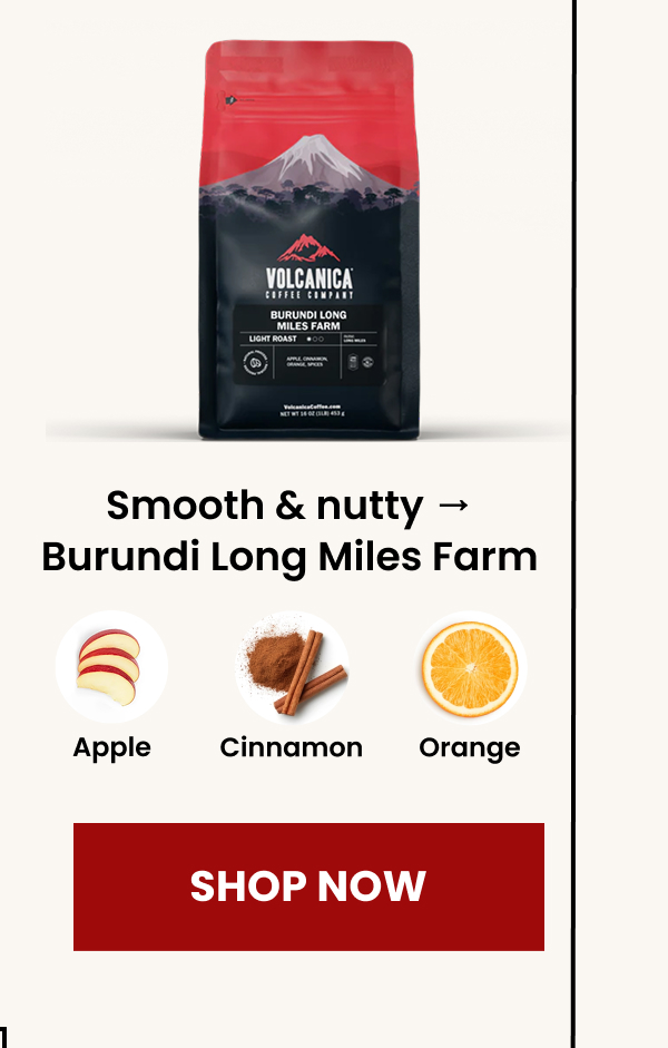 Smooth & nutty →  Burundi Long Miles Farm&nbsp;