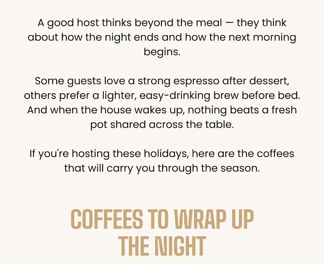 Coffees to Wrap Up the Night