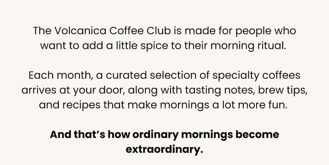 JOIN THE COFFEE CLUB