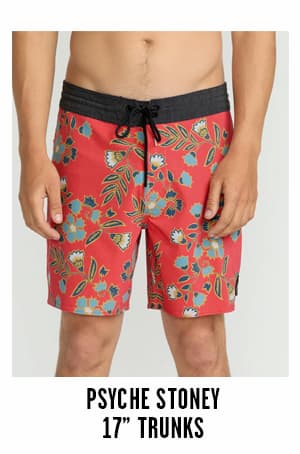 Men's Psyche Cotton Stoney 17" Trunks