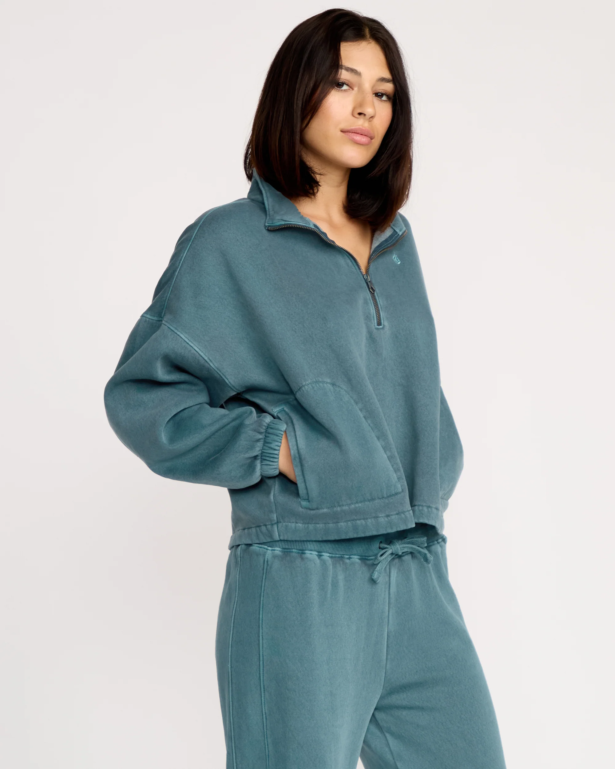 Image of Women's Stone Soft Quarter Zip Sweater