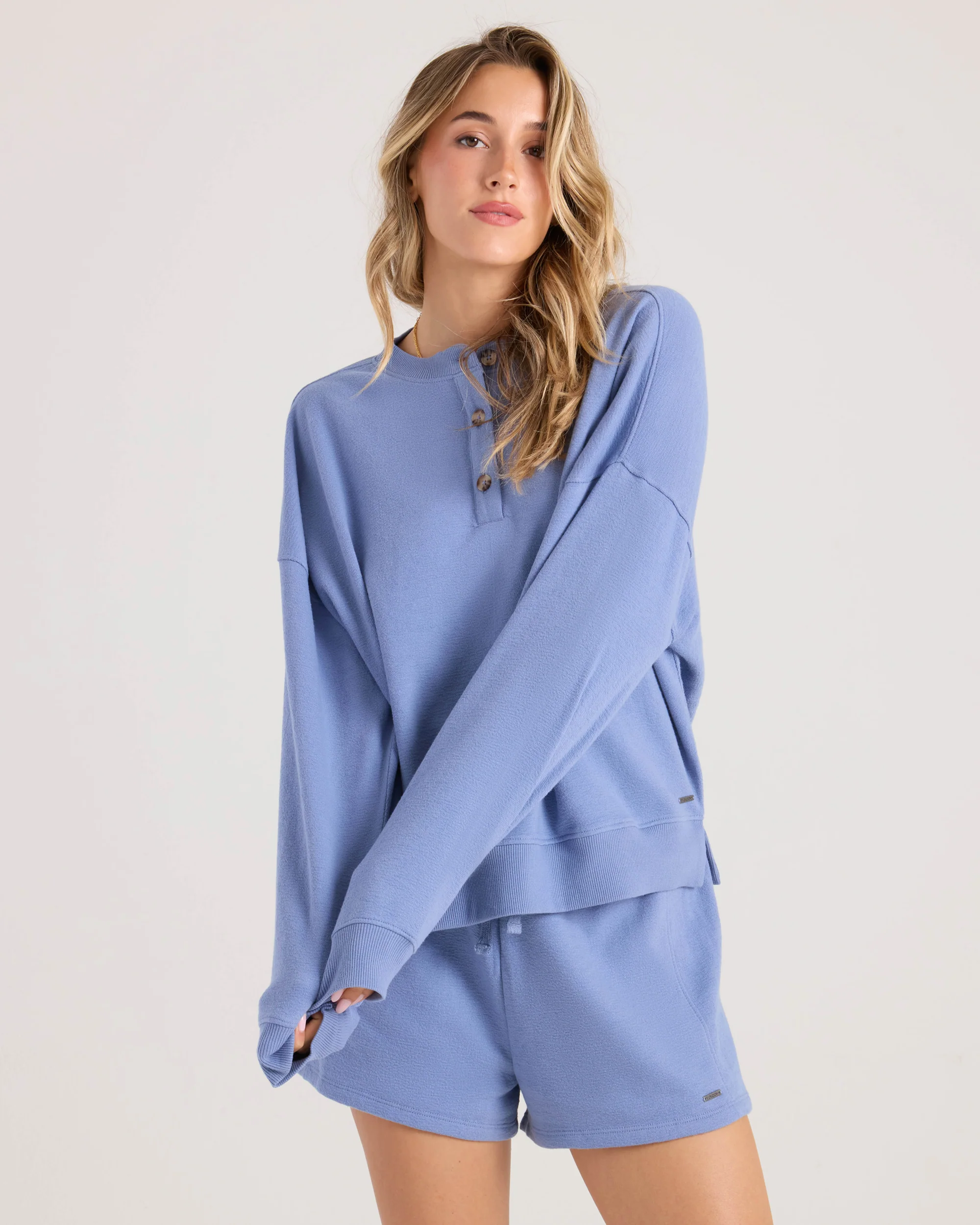 Image of Women's Lived In Fleece Henley