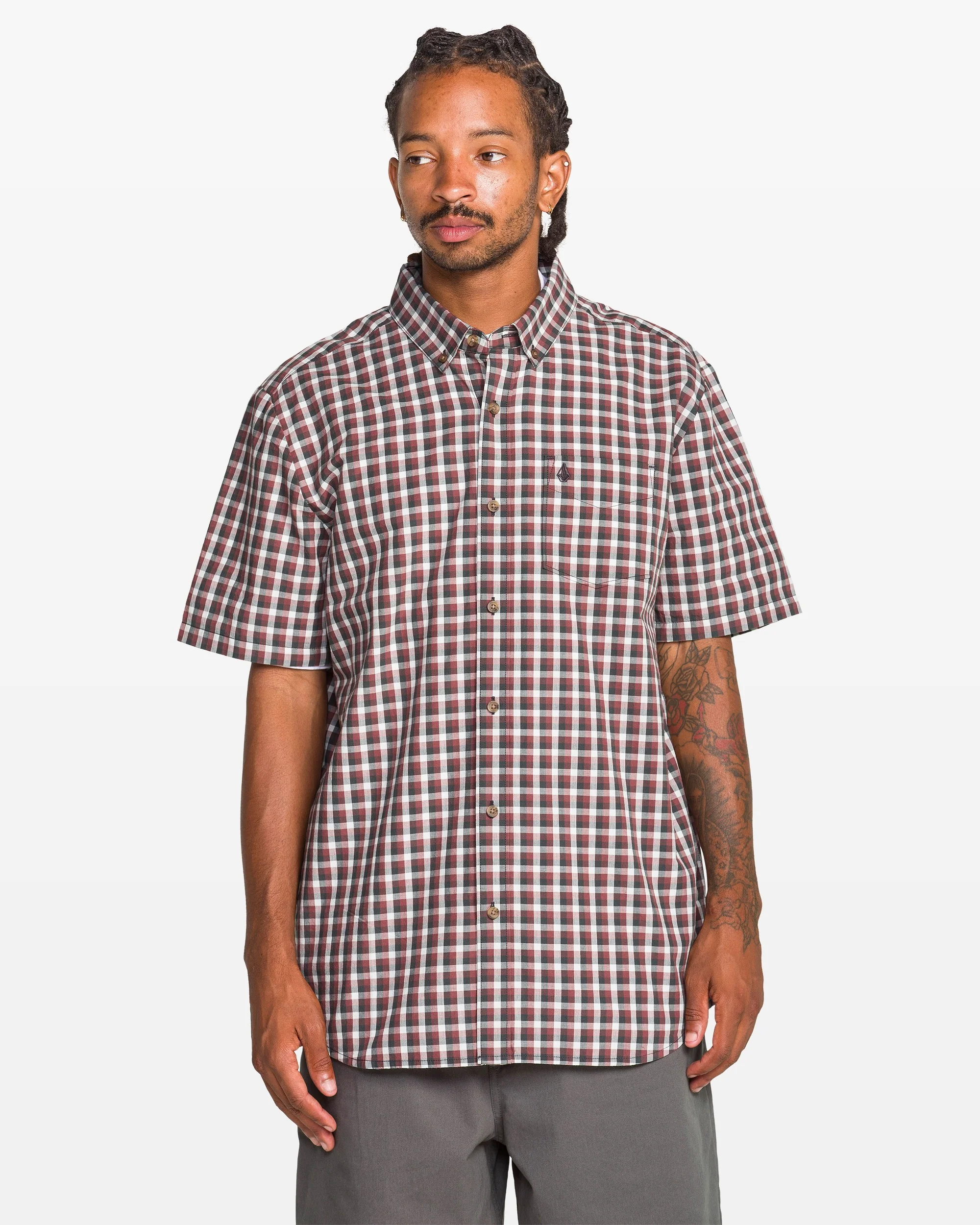Image of Men's Louie Check Short Sleeve Shirt