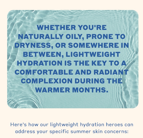 Shop Hydration For Your Skin Type