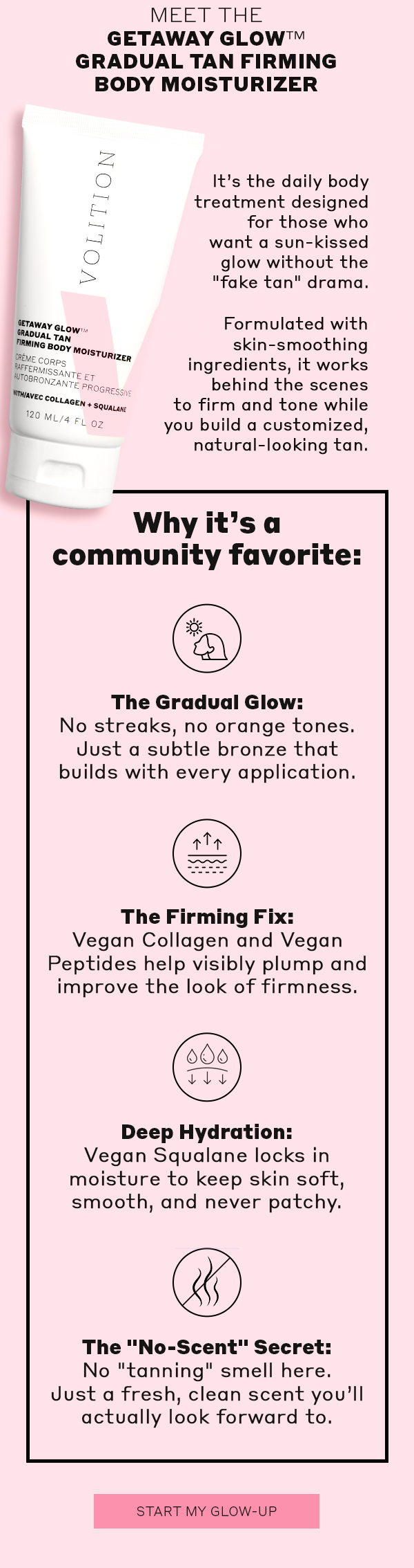Shop the Getaway Glow™ Gradual Tan Firming Body Moisturizer 4.8
