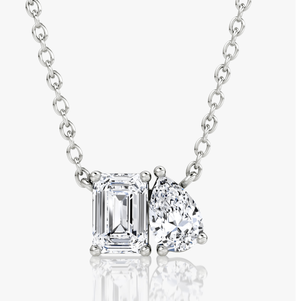 TOI ET MOI NECKLACE EMERALD AND PEAR