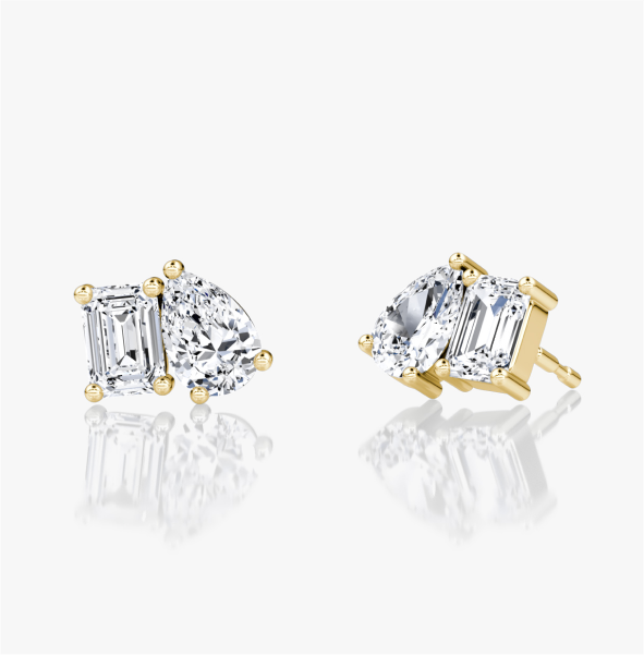 TOI ET MOI STUD EMERALD AND PEAR