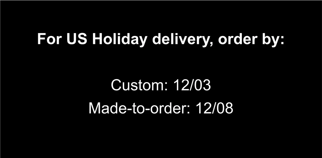 Holiday Shipping Cut Off Dates