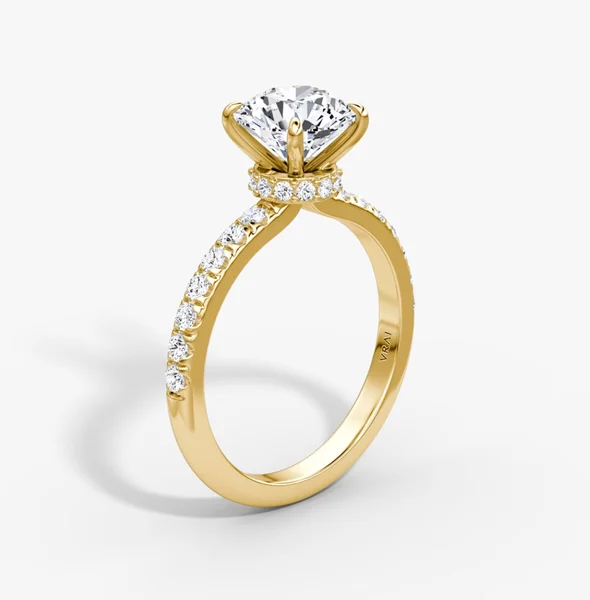 The Veiled Halo Round Brilliant Engagement Ring