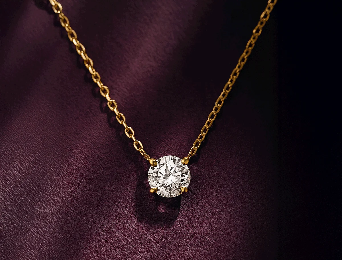 Solitaire Studs and Necklace