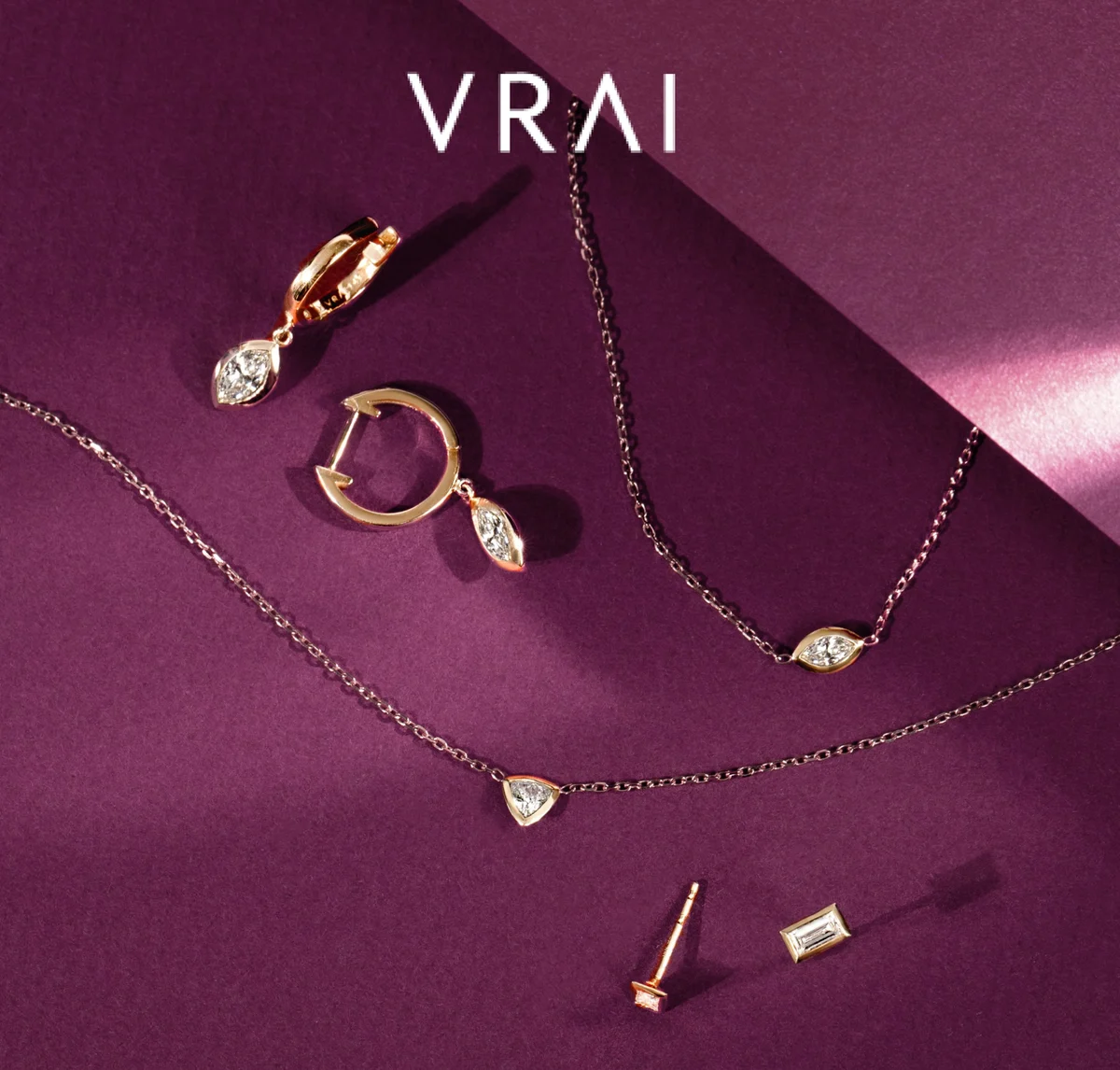 Shop select styles featuring VRAI created diamonds by end of day for on-time holiday delivery.