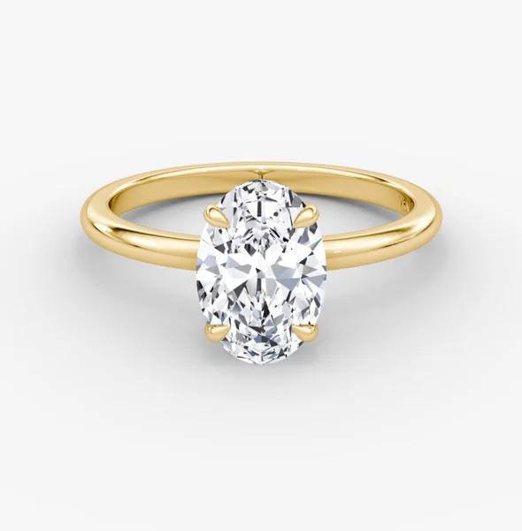 Solitaire Oval Ring - YG