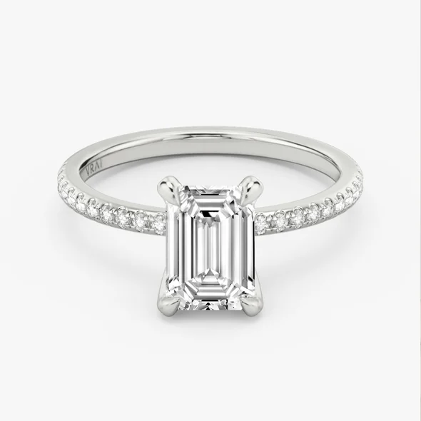 Signature Emerald Pave Band Ring - WG