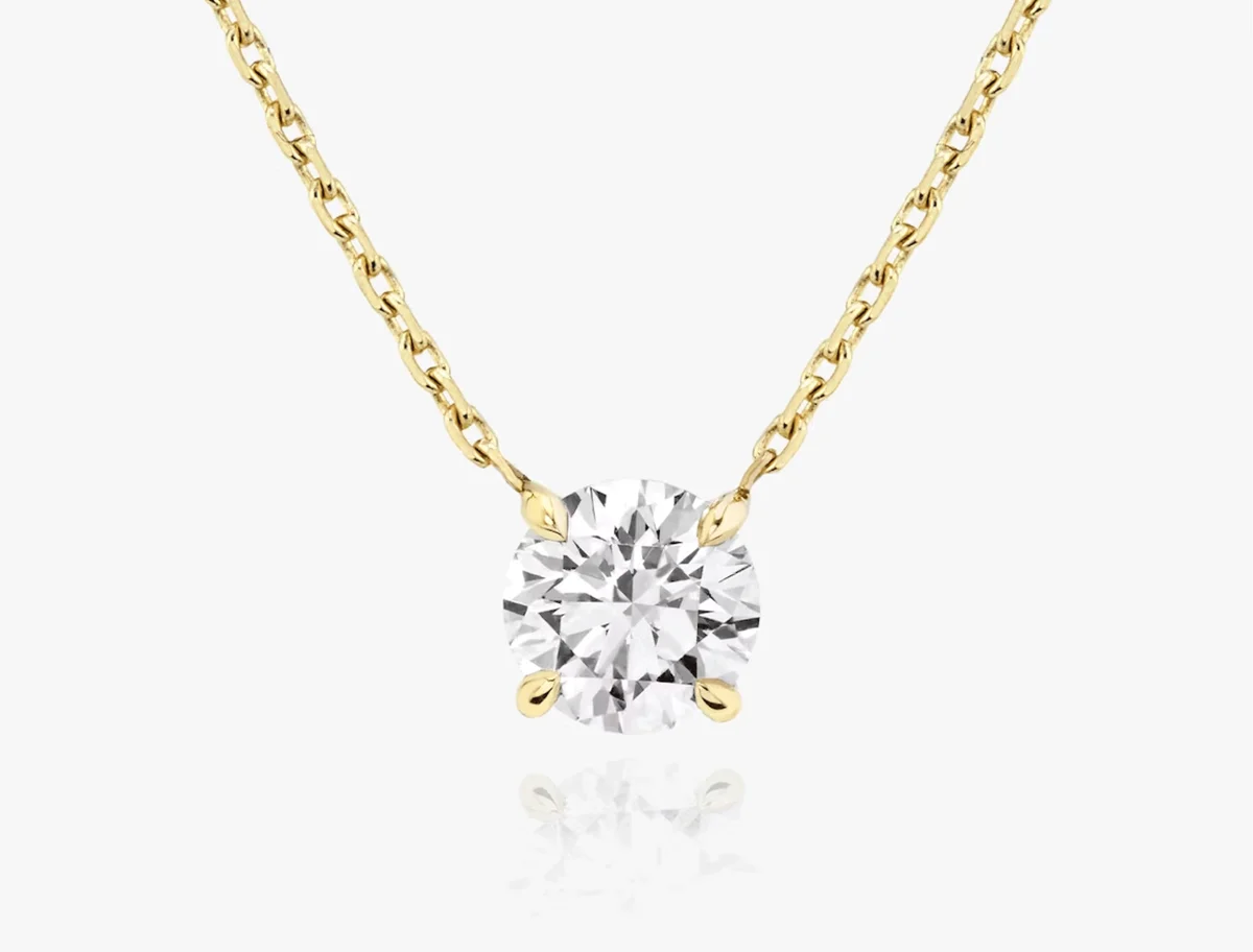 Our sought-after Solitaire Necklace with a 1.5 ct Round Brilliant VRAI created diamond is now available for $850 (from $1,200) with code: THANKYOU26