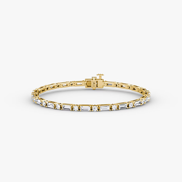 Mixed Shape Tennis Bracelet YG