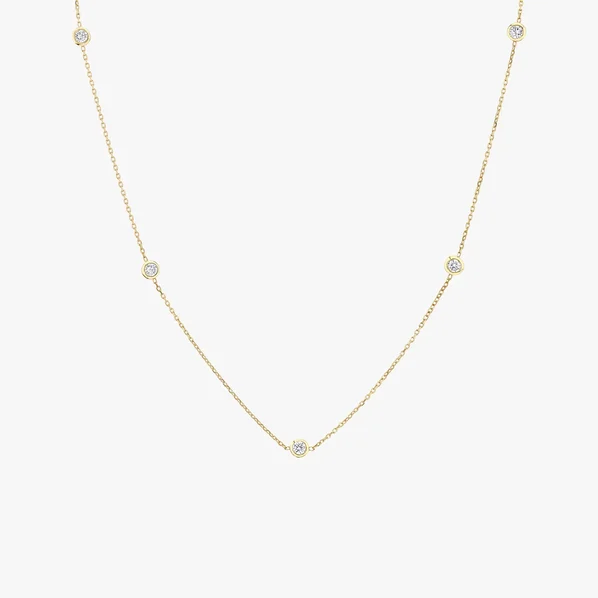 Bezel station necklace RB