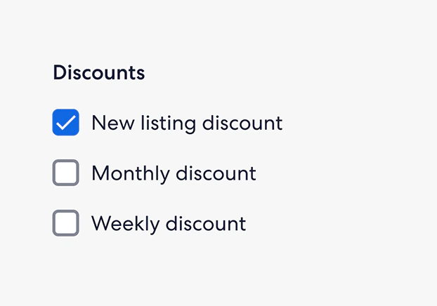 How to search for new listing discounts