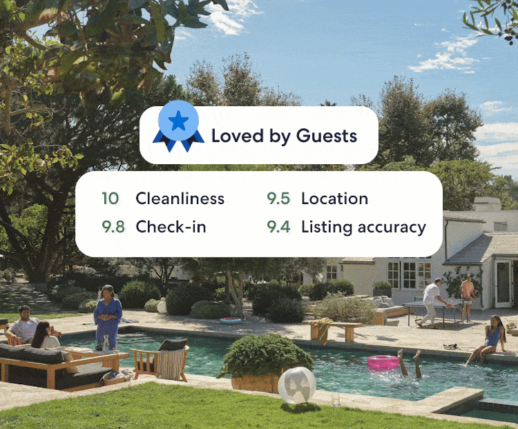Our new filter, Loved by Guests, helps you easily find top-rated stays from verified reviews.