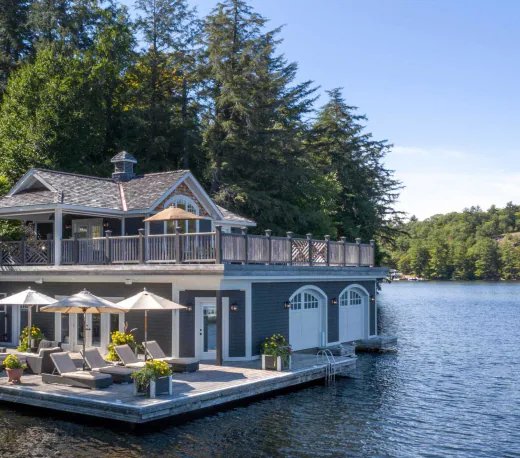 Explore lakeside properties.