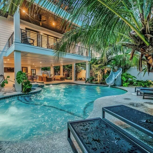 Book a home with a pool.