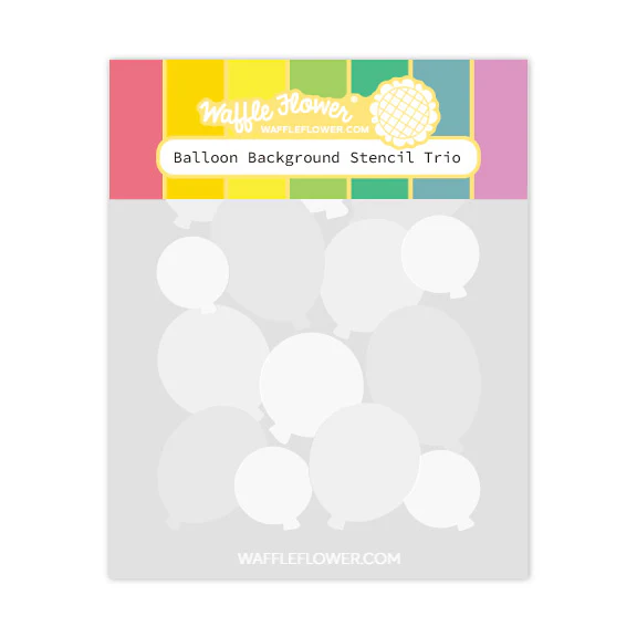 Balloon Background Stencil Trio